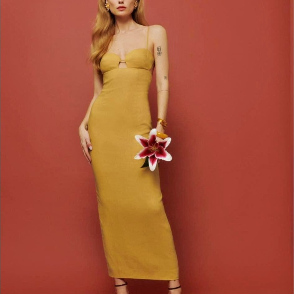 Reformation Malibu Sunflower Dress
